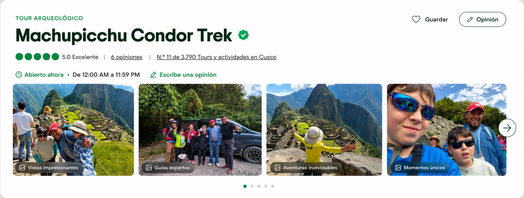 Machupicchu Condor Trek en TripAdvisor — Excelente calificación